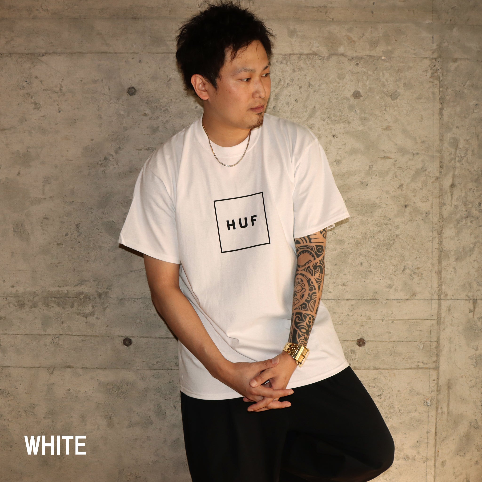 HUF】 ESSENTIALS BOX LOGO S/S TEE 17856 – INCRESPATURA