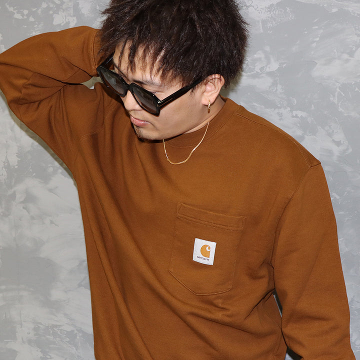 【CARHARTT WIP】トレーナー POCKET SWEATSHIRT I027681 メンズ TAWNY 0EPXX